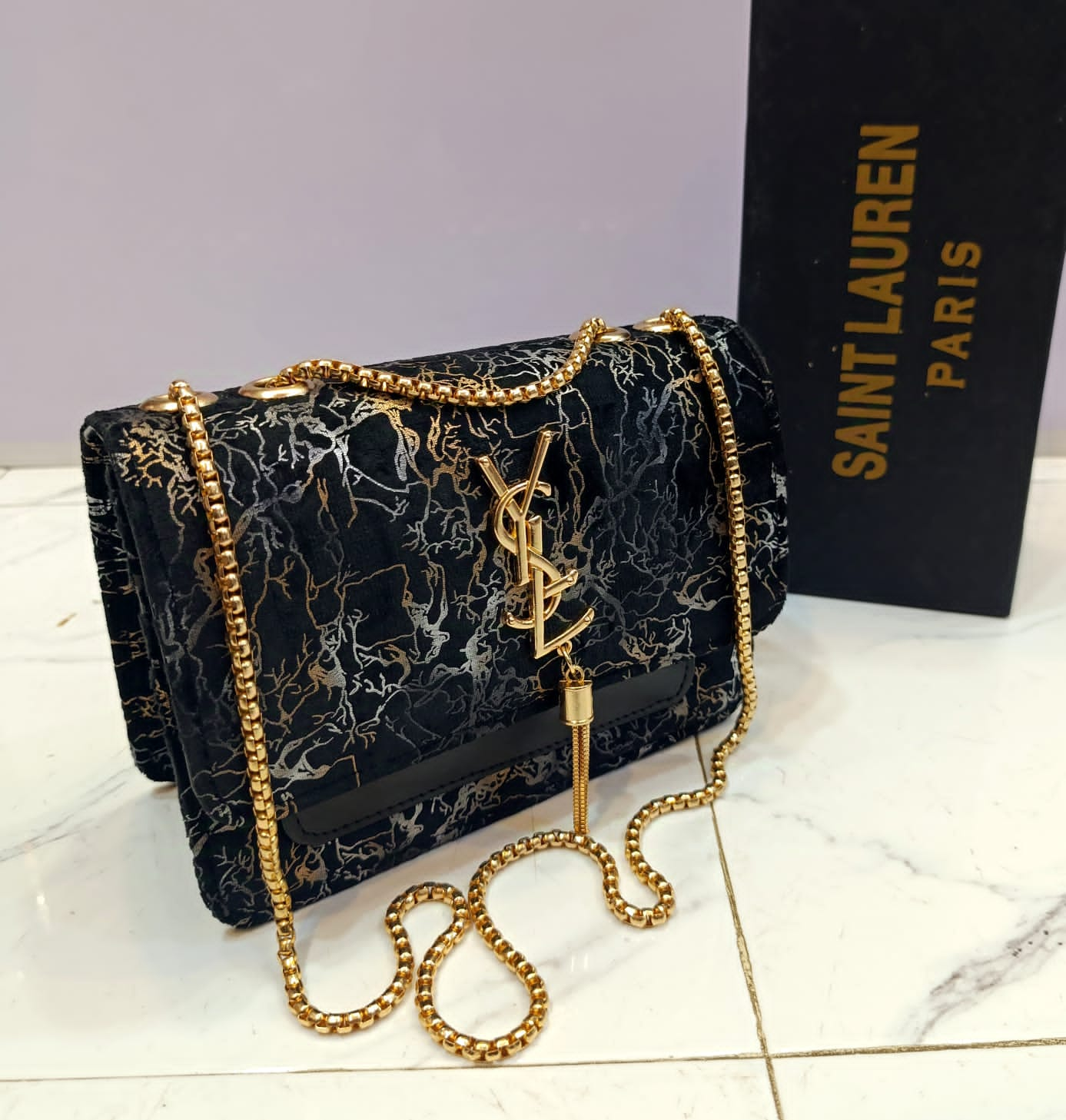 High quality side bag VSL cross body with long chain